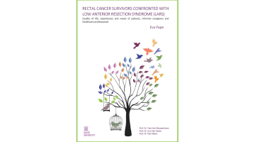 Omslag proefschrift 'Overlevers van rectumkanker die geconfronteerd worden met het laag anterieure resectiesyndroom'