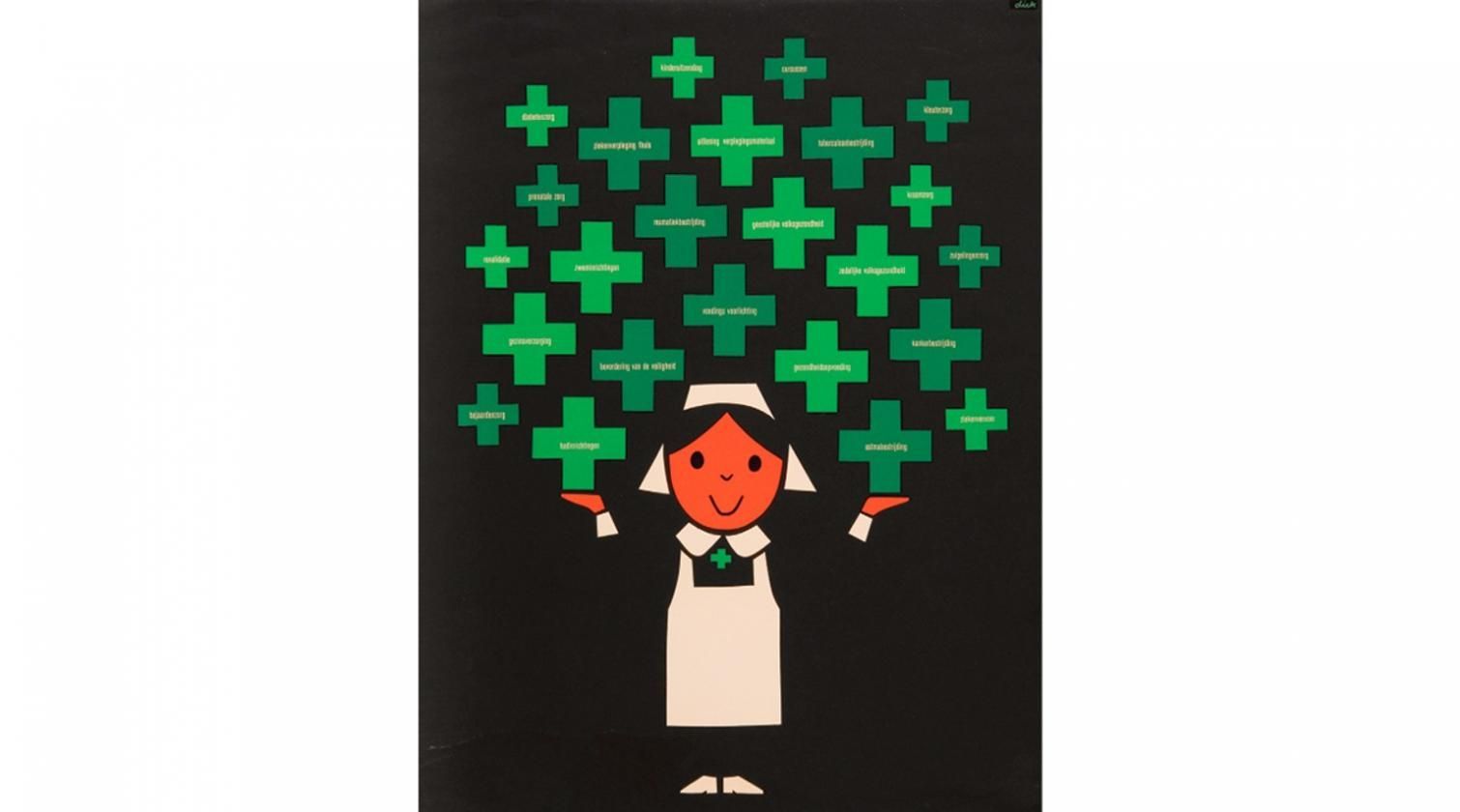 Affiche (kleur) Groene Kruis, Dick Bruna